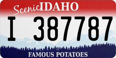 ID license plate I387787
