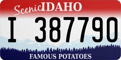ID license plate I387790