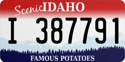 ID license plate I387791