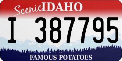 ID license plate I387795