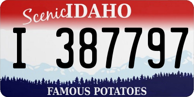 ID license plate I387797