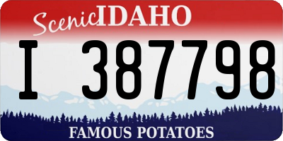 ID license plate I387798