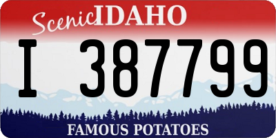 ID license plate I387799