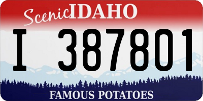 ID license plate I387801