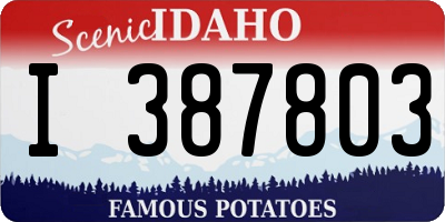 ID license plate I387803