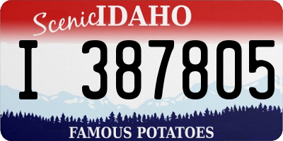 ID license plate I387805