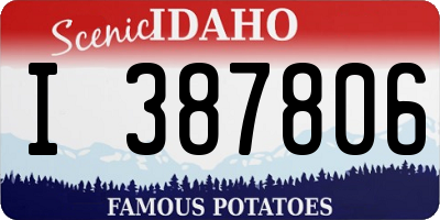 ID license plate I387806