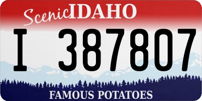ID license plate I387807