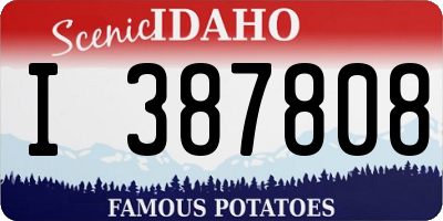 ID license plate I387808
