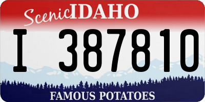 ID license plate I387810