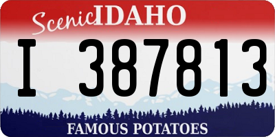 ID license plate I387813