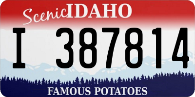 ID license plate I387814