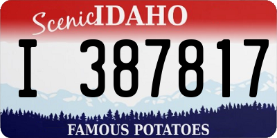 ID license plate I387817