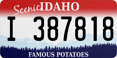 ID license plate I387818