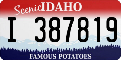 ID license plate I387819