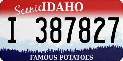 ID license plate I387827