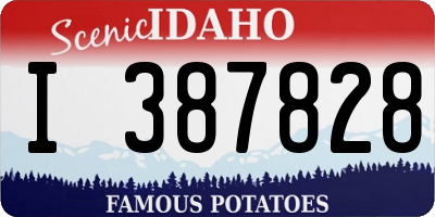 ID license plate I387828