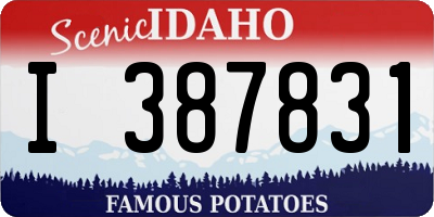 ID license plate I387831