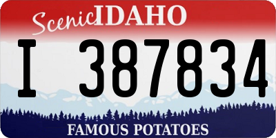 ID license plate I387834