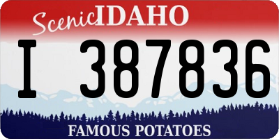 ID license plate I387836