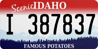 ID license plate I387837