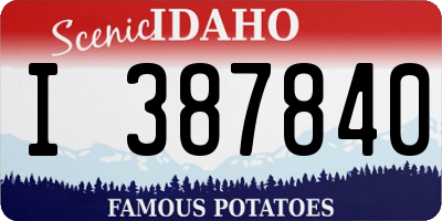 ID license plate I387840