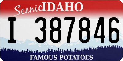 ID license plate I387846