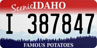 ID license plate I387847