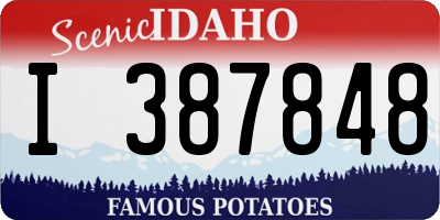 ID license plate I387848