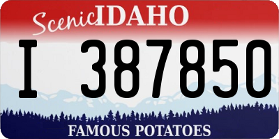ID license plate I387850