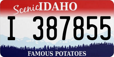 ID license plate I387855