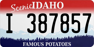 ID license plate I387857