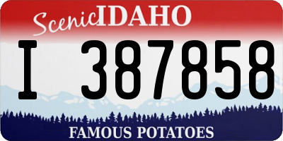 ID license plate I387858