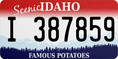 ID license plate I387859