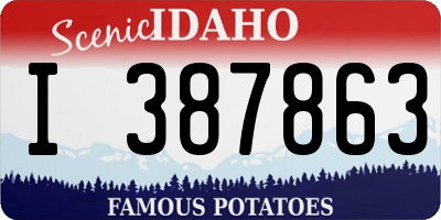 ID license plate I387863