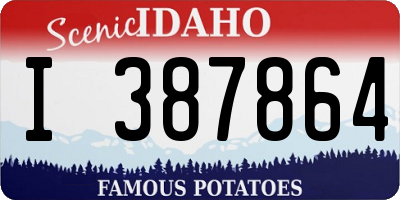 ID license plate I387864