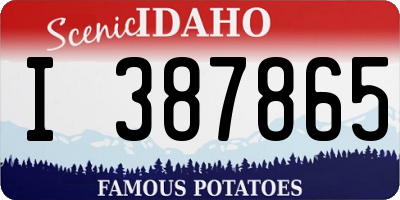 ID license plate I387865