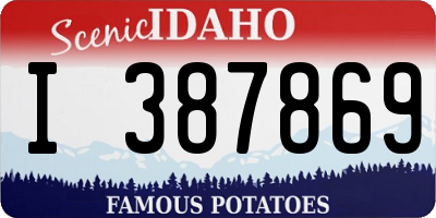 ID license plate I387869
