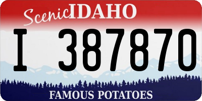 ID license plate I387870