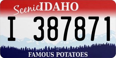 ID license plate I387871