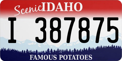 ID license plate I387875