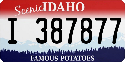 ID license plate I387877