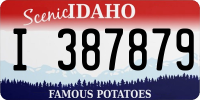 ID license plate I387879