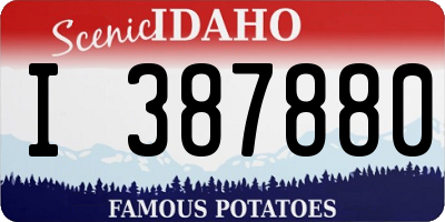ID license plate I387880