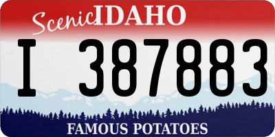 ID license plate I387883