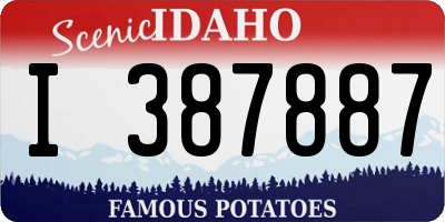 ID license plate I387887