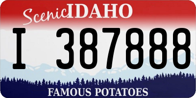 ID license plate I387888