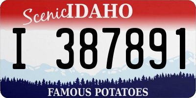 ID license plate I387891