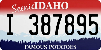 ID license plate I387895