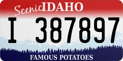 ID license plate I387897